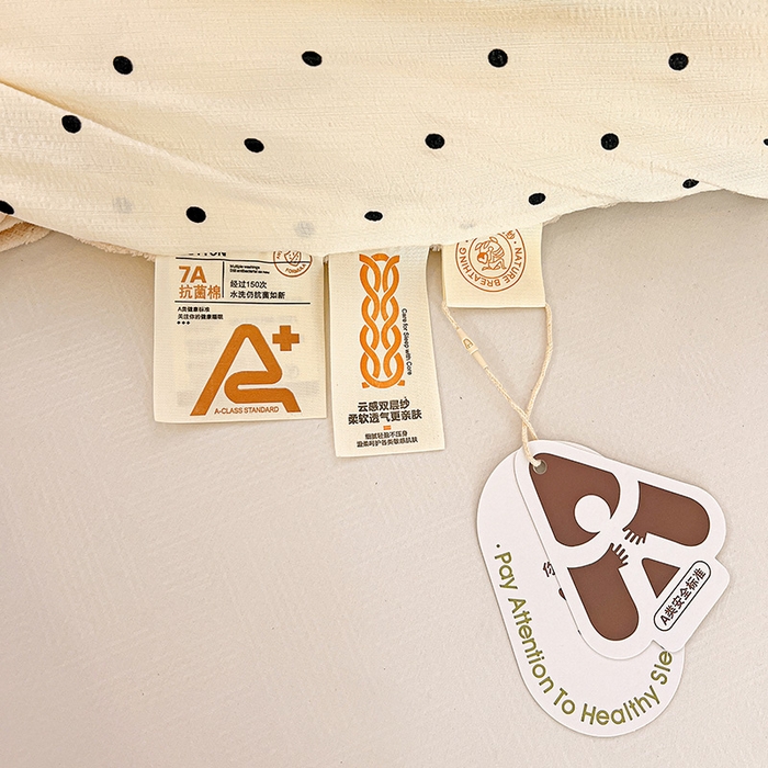 91家纺网 家纺一手货源 找家纺 Mata蔓塔家 2025新款云感针织全棉纯棉花边豆豆被冬被春秋被被子被芯 米波点