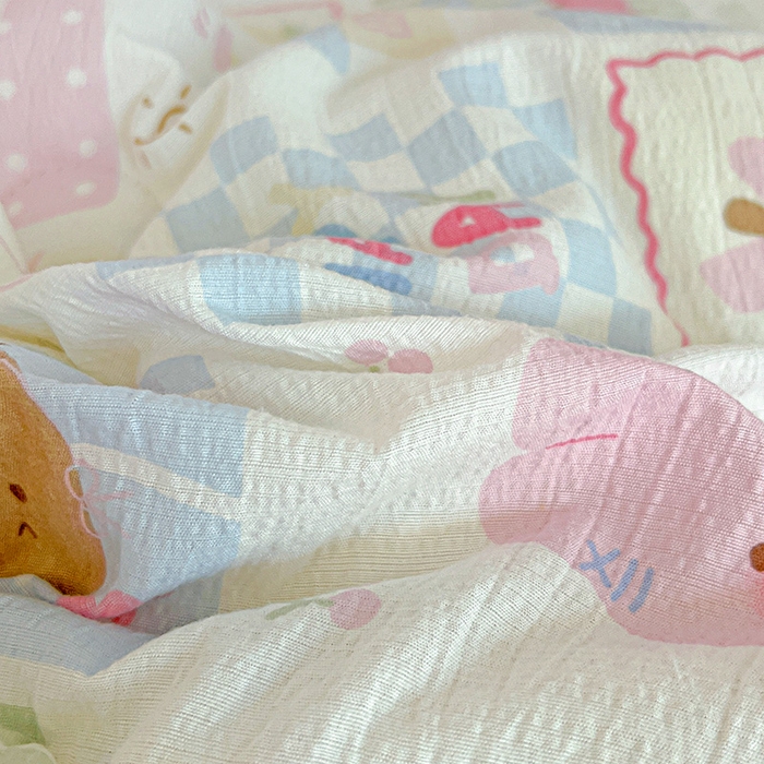 91家纺网 家纺一手货源 找家纺 Mata蔓塔家 2025新款云感针织全棉纯棉花边豆豆被冬被春秋被被子被芯 奶油块块