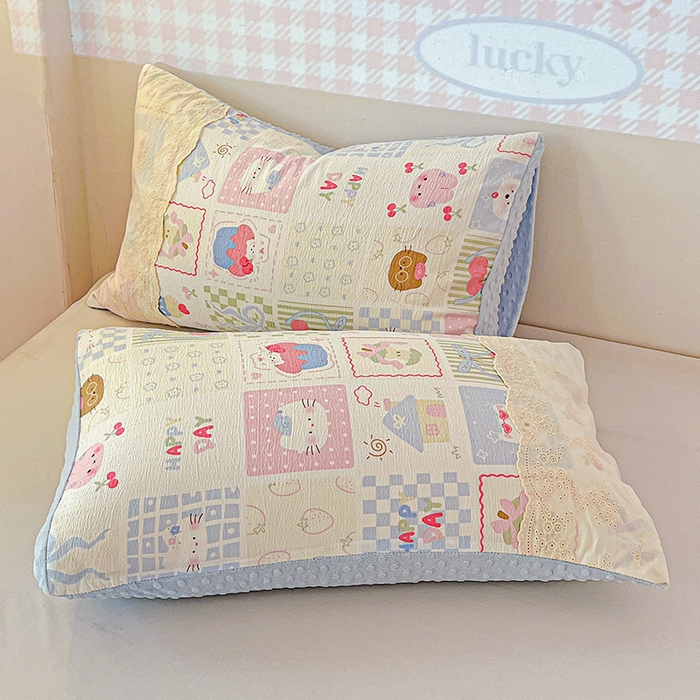 91家纺网 家纺一手货源 找家纺 Mata蔓塔家 2025新款云感针织全棉纯棉花边豆豆被冬被春秋被被子被芯 奶油块块