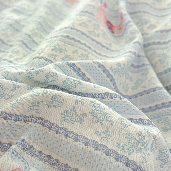 91家纺网 家纺一手货源 找家纺 Mata蔓塔家 2025新款云感针织全棉纯棉花边豆豆被冬被春秋被被子被芯 小象宝宝