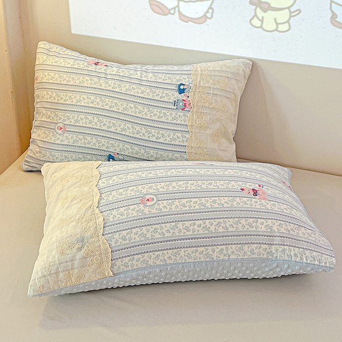 91家纺网 家纺一手货源 找家纺 Mata蔓塔家 2025新款云感针织全棉纯棉花边豆豆被冬被春秋被被子被芯 小象宝宝