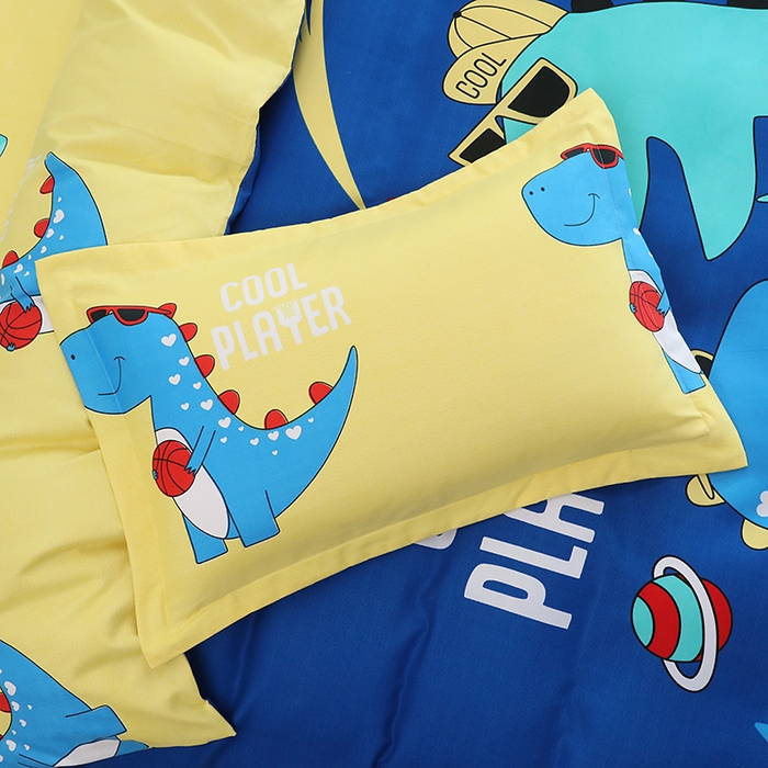 宝薇 2025卡通款加厚生态磨毛四季款枕套学生款宿舍款枕头套单枕套单品枕套单件枕套 恐龙园