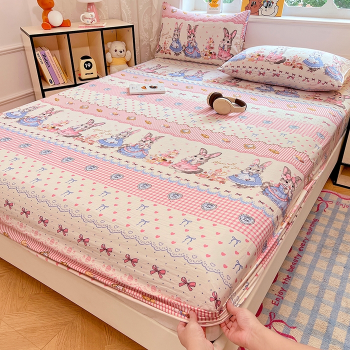 91家纺网 家纺一手货源 找家纺 （总）优尚佳生活馆 2025新款亲肤水洗棉印花床笠单品床笠单件单床笠