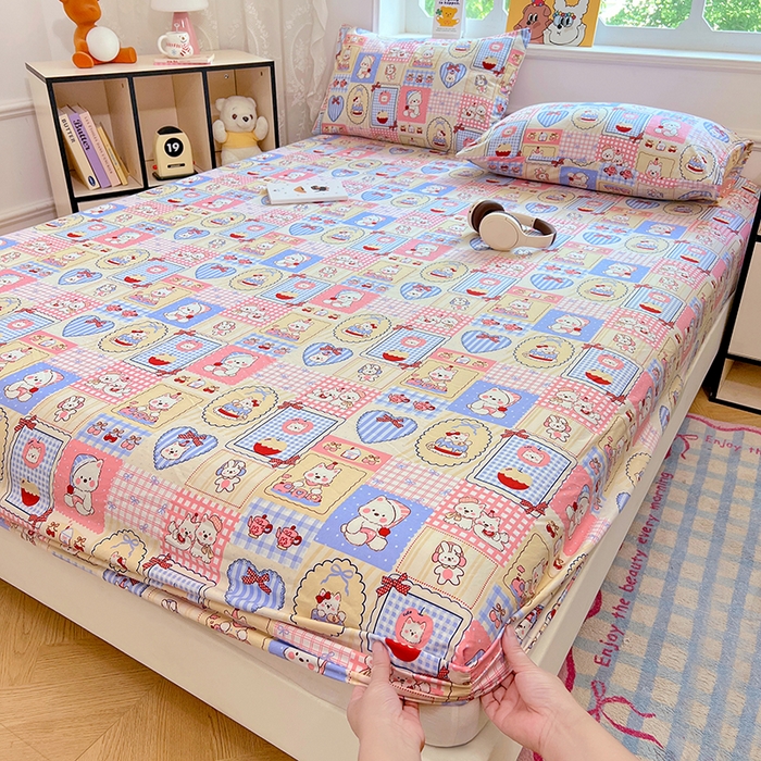 91家纺网 家纺一手货源 找家纺 （总）优尚佳生活馆 2025新款亲肤水洗棉印花床笠单品床笠单件单床笠