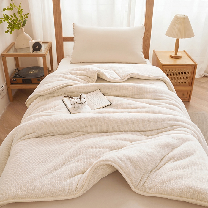 91家纺网 家纺一手货源 找家纺 （总）晓时候2025新款鱼鳞网新疆棉花被学生宿舍加厚冬被春秋被芯棉絮床垫被子-宿舍款棉被