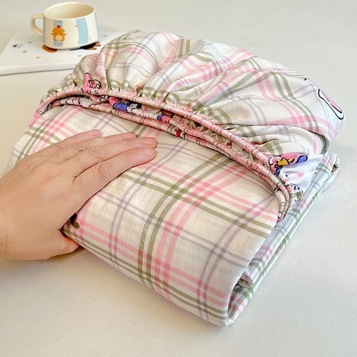 91家纺网 家纺一手货源 找家纺 优尚佳生活馆 2025新款亲肤水洗棉印花床笠单品床笠单件单床笠 床笠款-凯蒂猫