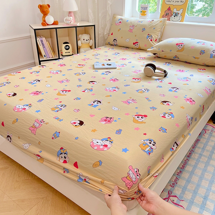 优尚佳生活馆 2025新款亲肤水洗棉印花床笠单品床笠单件单床笠 床笠款-快乐小新