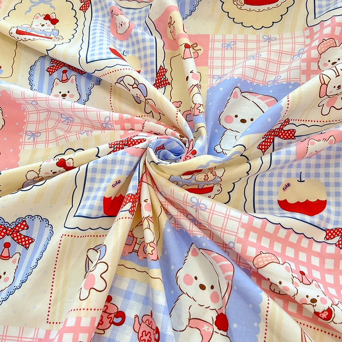 91家纺网 家纺一手货源 找家纺 优尚佳生活馆 2025新款亲肤水洗棉印花床笠单品床笠单件单床笠 床笠款-甜宠派对