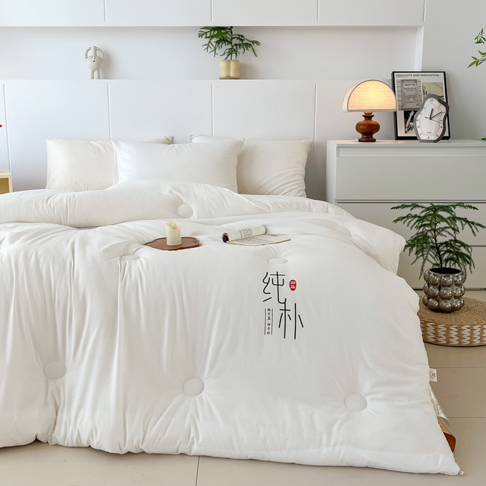 91家纺网 家纺一手货源 找家纺 （总）爱宝被业 2025新款纯朴A类亲肤棉大豆被