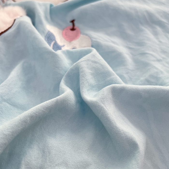 91家纺网 家纺一手货源 找家纺 优佳优品 2025新款水洗棉印花贴布绣四件套【提供买家秀】 朱迪兔