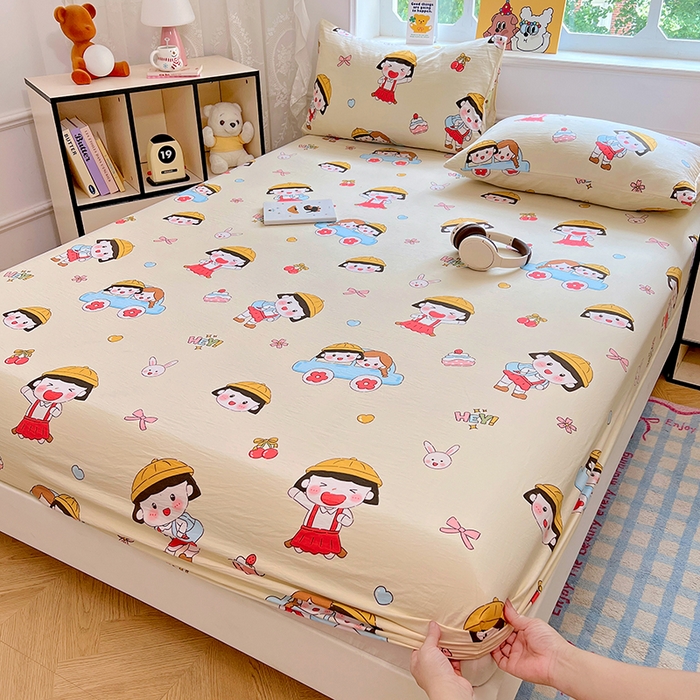优尚佳生活馆 2025新款亲肤水洗棉印花床笠单品床笠单件单床笠 床笠款-樱桃小丸子