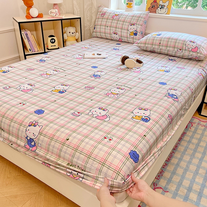 91家纺网 家纺一手货源 找家纺 （总）优佳优品 2025新款亲肤水洗棉印花床笠单品床笠单件单床笠