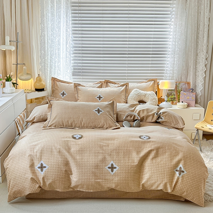 91家纺网 家纺一手货源 找家纺 （总）简约家纺 2025新款全棉磨毛四件套