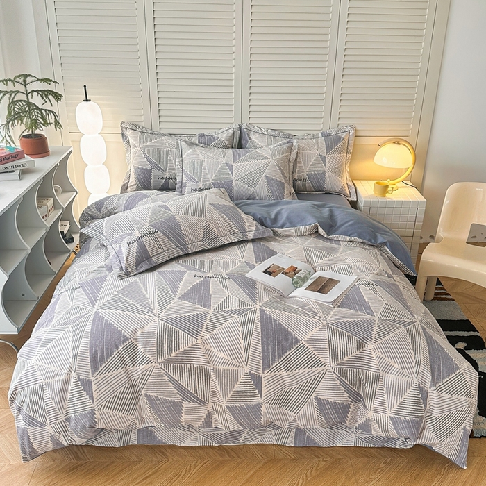 91家纺网 家纺一手货源 找家纺 （总）简约家纺 2025新款全棉磨毛四件套