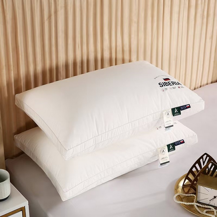 91家纺网 家纺一手货源 找家纺 云熙枕业 2025抖音热款全棉酒店立体护颈枕 枕头枕芯 立体高枕 化纤款48*74cm一只