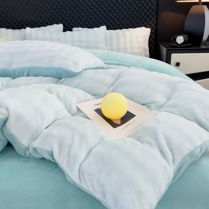 91家纺网 家纺一手货源 找家纺 （总）言熙居家纺 2025新款加厚高克重兔兔绒牛奶绒四件套