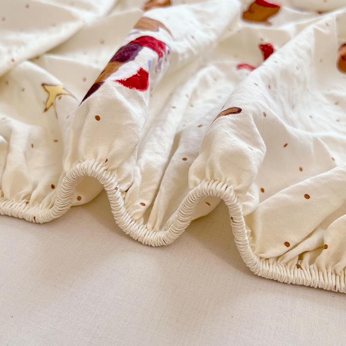 91家纺网 家纺一手货源 找家纺 优佳优品 2025新款亲肤水洗棉印花床笠单品床笠单件单床笠 床笠款-可爱腊肠狗