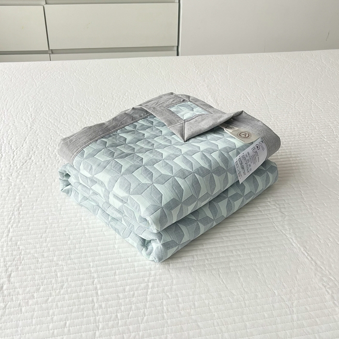 91家纺网 家纺一手货源 找家纺 梦洋家纺 2025新款全棉四层纱多能盖毯毛巾被空调夏被床盖款盖毯 风中情缘