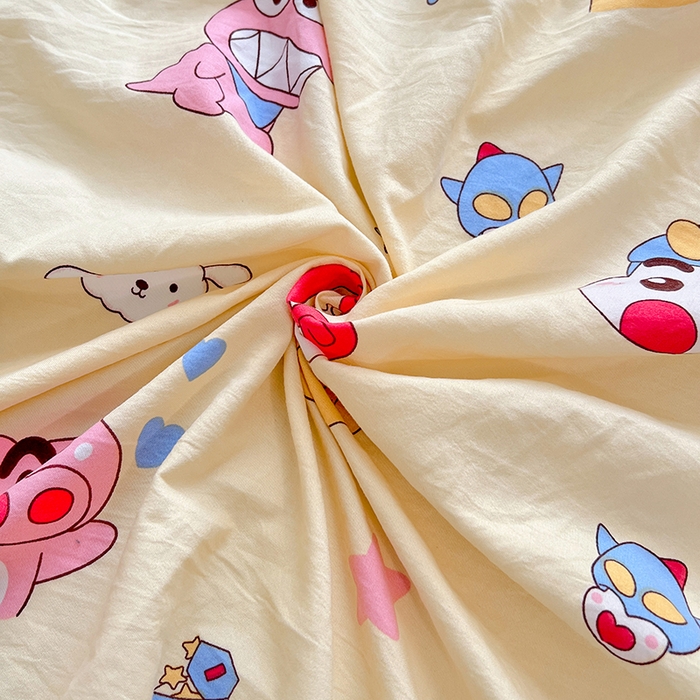 91家纺网 家纺一手货源 找家纺 优佳优品 2025新款亲肤水洗棉印花床笠单品床笠单件单床笠 床笠款-快乐小新