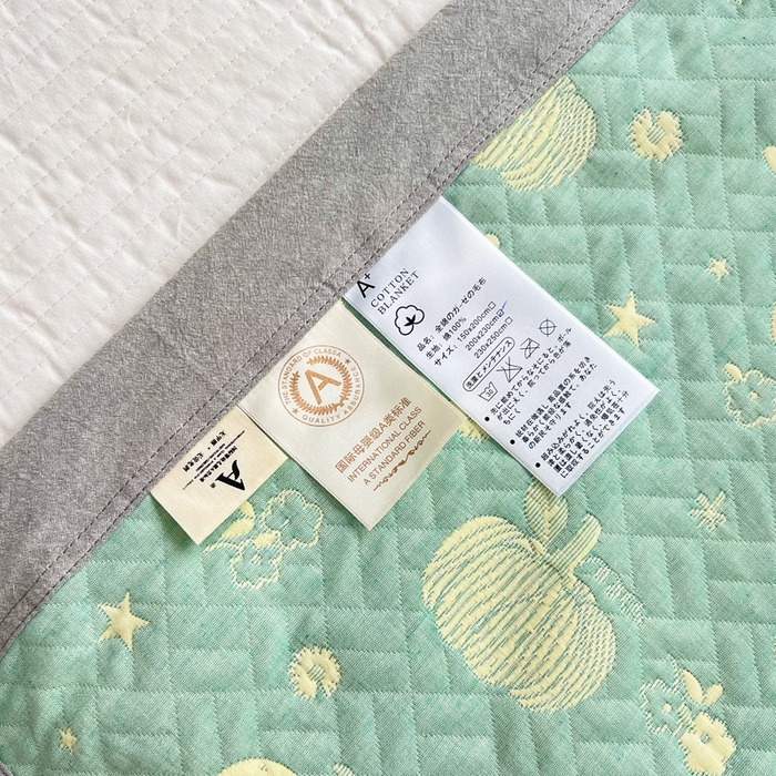 91家纺网 家纺一手货源 找家纺 梦洋家纺 2025新款全棉四层纱多能盖毯毛巾被空调夏被床盖款盖毯 花梦