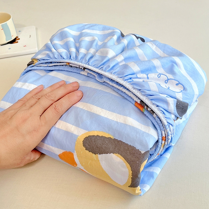 91家纺网 家纺一手货源 找家纺 优佳优品 2025新款亲肤水洗棉印花床笠单品床笠单件单床笠 床笠款-企鹅派对