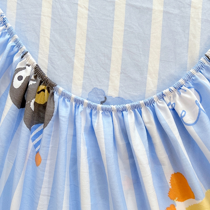 91家纺网 家纺一手货源 找家纺 优佳优品 2025新款亲肤水洗棉印花床笠单品床笠单件单床笠 床笠款-企鹅派对