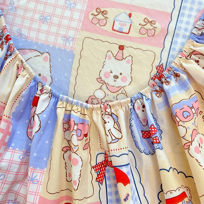 91家纺网 家纺一手货源 找家纺 优佳优品 2025新款亲肤水洗棉印花床笠单品床笠单件单床笠 床笠款-甜宠派对