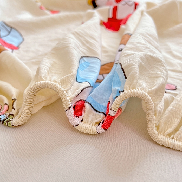 91家纺网 家纺一手货源 找家纺 优佳优品 2025新款亲肤水洗棉印花床笠单品床笠单件单床笠 床笠款-樱桃小丸子