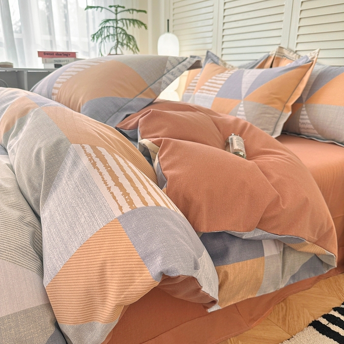 91家纺网 家纺一手货源 找家纺 （总）简约家纺 2025新款全棉磨毛四件套