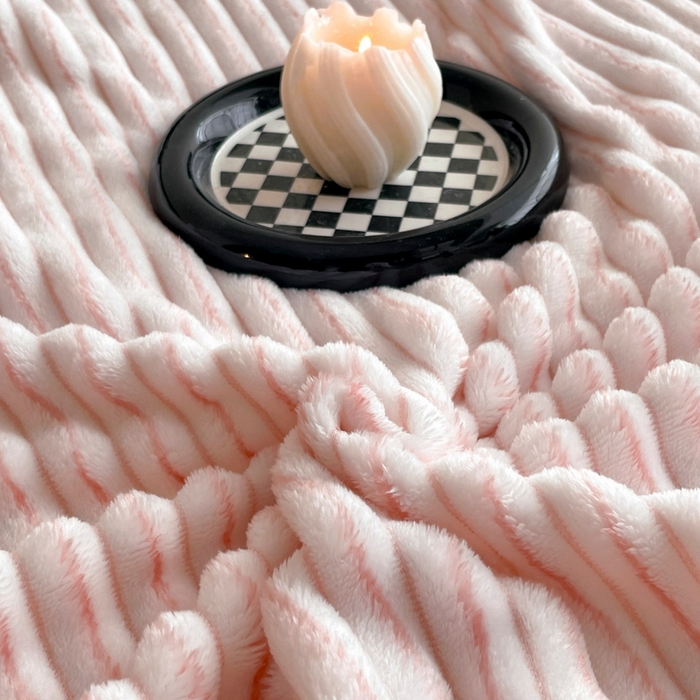 91家纺网 家纺一手货源 找家纺 （总）酱子 2025新款亲肤舒适成品抽条阳离子毛毯毯子