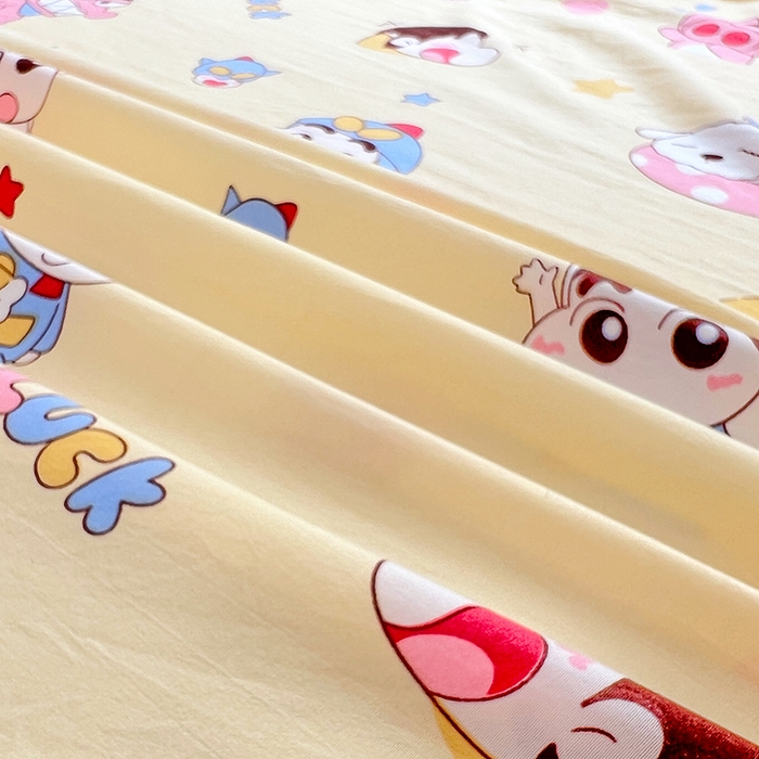 91家纺网 家纺一手货源 找家纺 优佳优品 2025新款亲肤水洗棉印花床单单品床单单件单床单 床单款-快乐小新