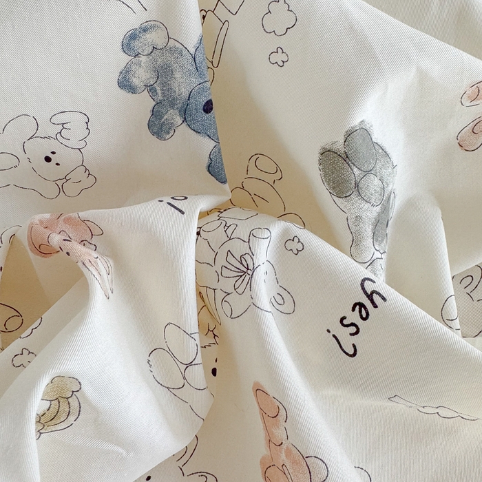 91家纺网 家纺一手货源 找家纺 梦洋家纺 2025春夏秋冬新款A类全棉四件套 泰迪熊