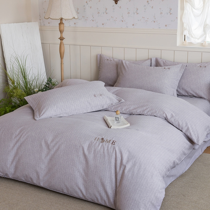 91家纺网 家纺一手货源 找家纺 （总）巧玲珑 2025新款高密肌理纹提花刺绣绣花生态四件套