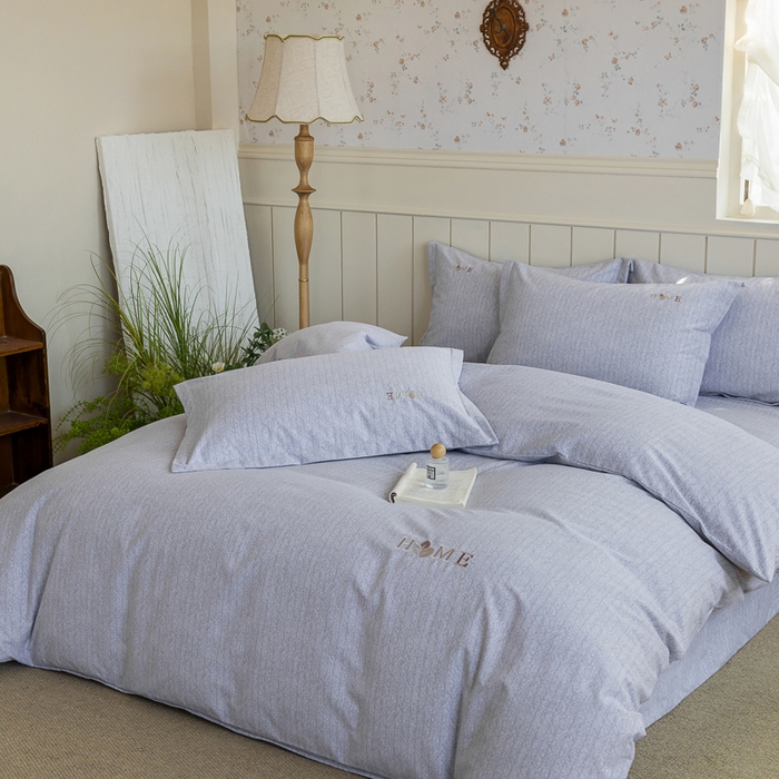 91家纺网 家纺一手货源 找家纺 （总）巧玲珑 2025新款高密肌理纹提花刺绣绣花生态四件套