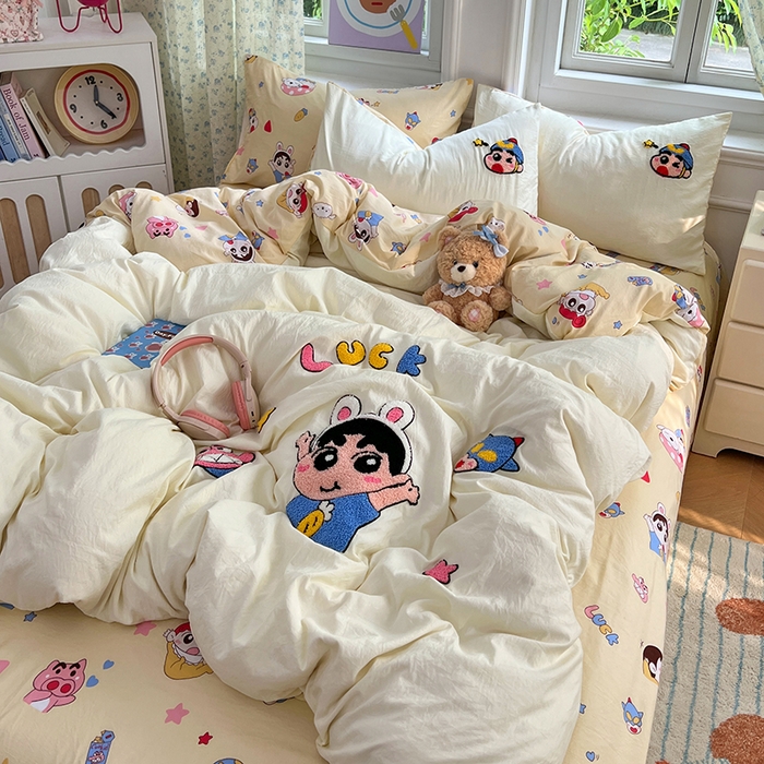 91家纺网 家纺一手货源 找家纺 （总）优佳优品 2025新款水洗棉印花毛巾绣四件套【提供买家秀】