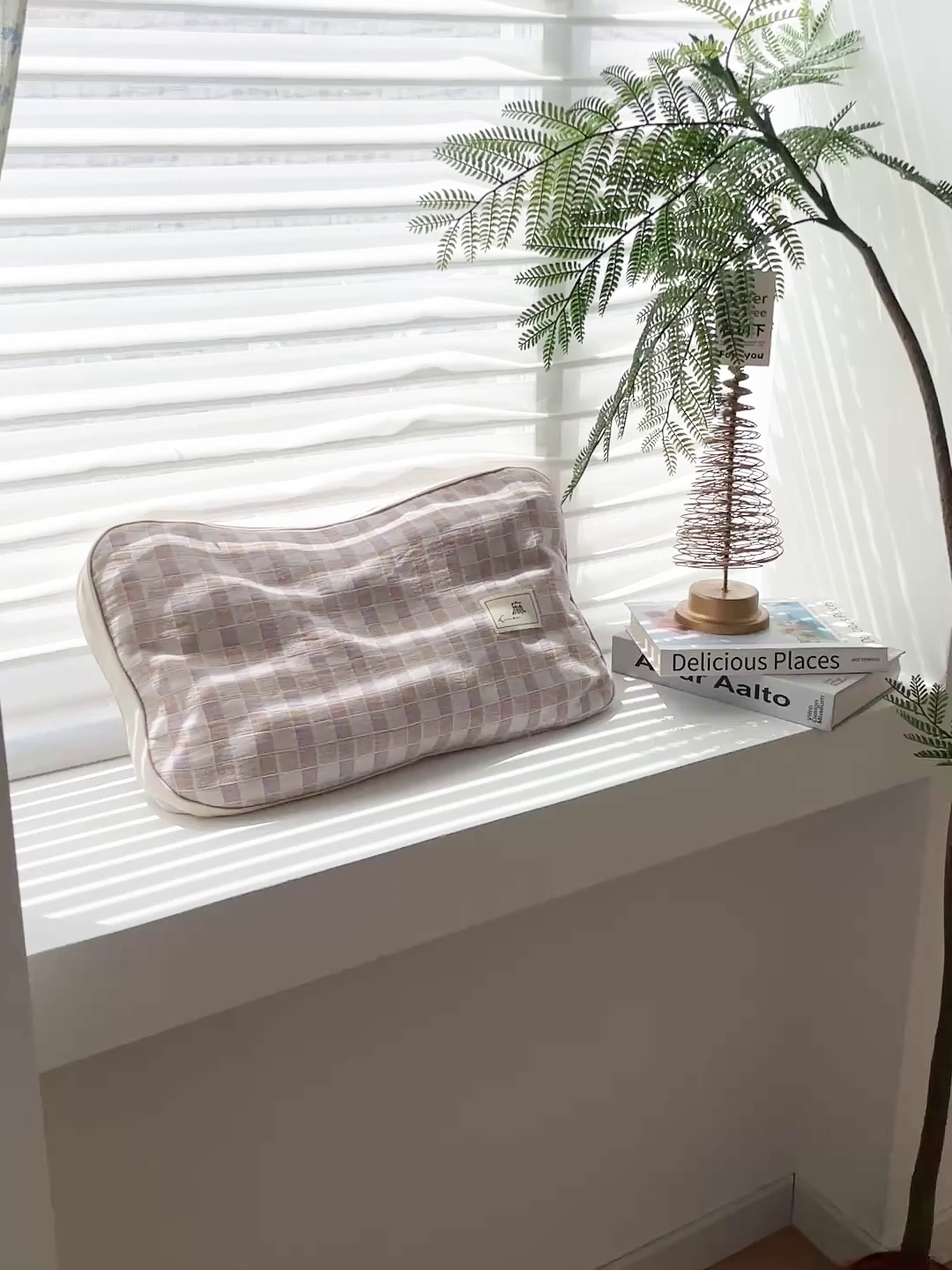 91家纺网 家纺一手货源 找家纺 亦帆枕芯 2025新款亲肤舒适天然棉麻立体荞麦枕枕头枕芯 天然棉麻-紫色格子 35x55cm苦荞款/只