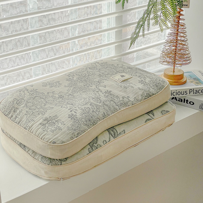 91家纺网 家纺一手货源 找家纺 亦帆枕芯 2025新款亲肤舒适天然棉麻立体荞麦枕枕头枕芯 天然棉麻-黑色蔷薇 35x55cm甜荞款/只