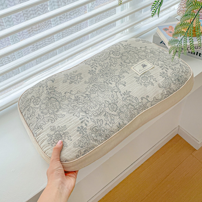 91家纺网 家纺一手货源 找家纺 亦帆枕芯 2025新款亲肤舒适天然棉麻立体荞麦枕枕头枕芯 天然棉麻-黑色蔷薇 35x55cm甜荞款/只