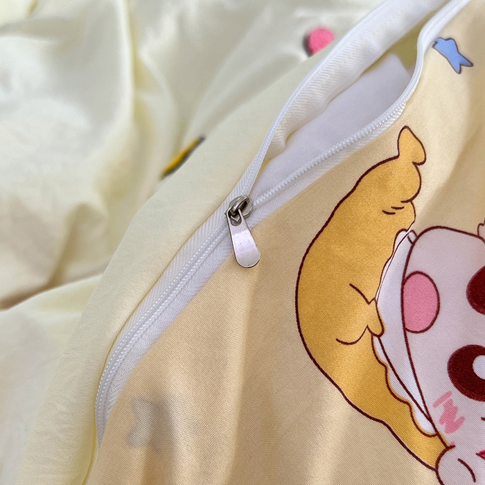 91家纺网 家纺一手货源 找家纺 优佳优品 2025新款水洗棉印花毛巾绣四件套【提供买家秀】 蜡笔小新