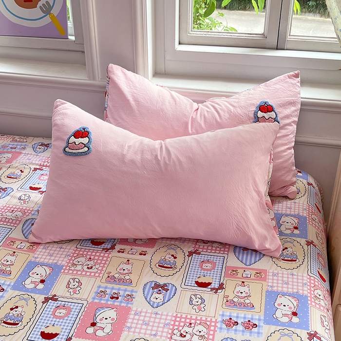 91家纺网 家纺一手货源 找家纺 优佳优品 2025新款水洗棉印花毛巾绣四件套【提供买家秀】 西高地