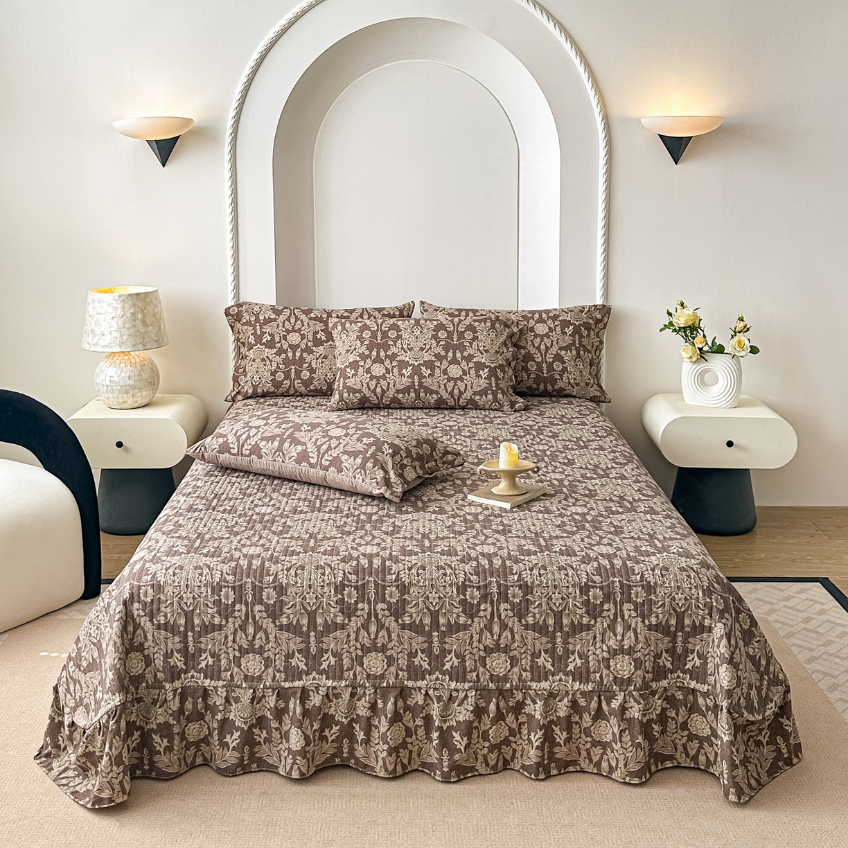 91家纺网 家纺一手货源 找家纺 （总）富米莱（原臻工厂） 2025秋冬新品加厚高克重原麻复古风亚麻高端纽扣款床盖床单四件套