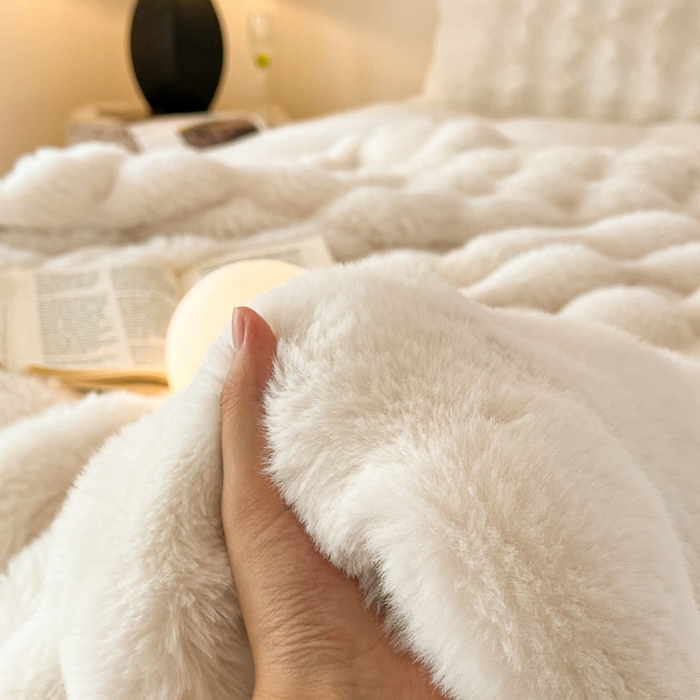 91家纺网 家纺一手货源 找家纺 （总）蓝极人 2024新款高克重大牛奶绒被套毯毛毯