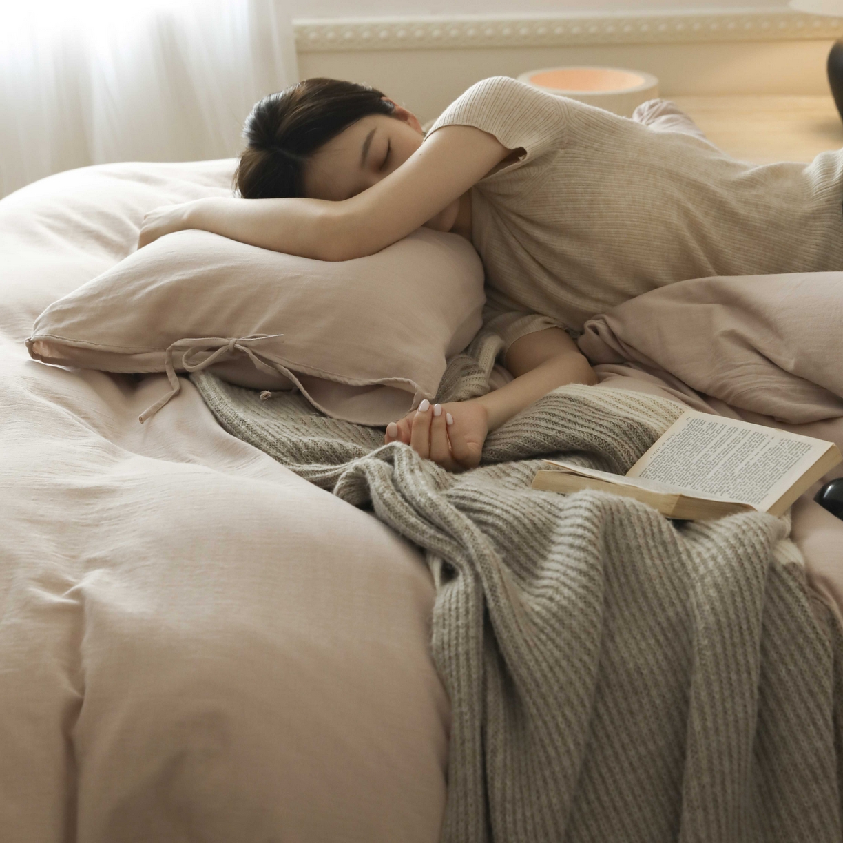 91家纺网 家纺一手货源 找家纺 （总）玉宇阁家居 2025新款双层纱皱皱纱全棉纯棉四件套