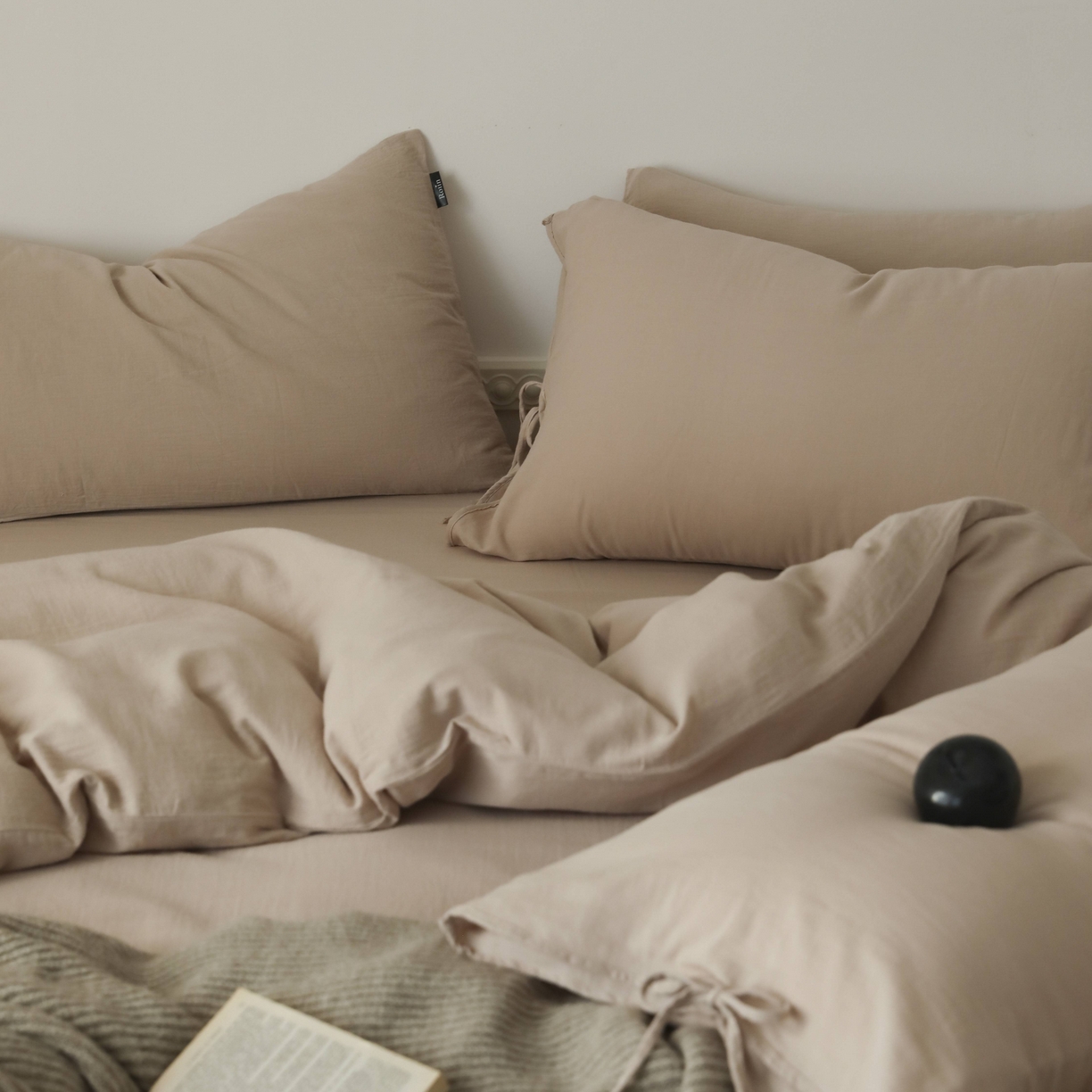 91家纺网 家纺一手货源 找家纺 玉宇阁家居 2025新款双层纱皱皱纱全棉纯棉四件套 全棉双层纱皱皱纱-伯爵