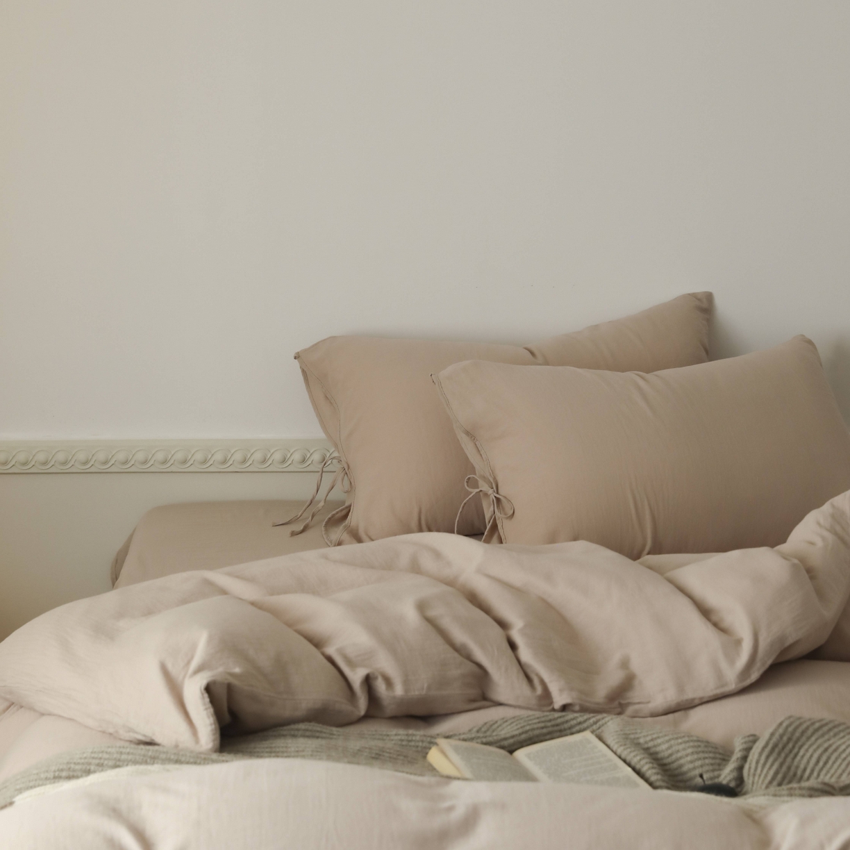 91家纺网 家纺一手货源 找家纺 玉宇阁家居 2025新款双层纱皱皱纱全棉纯棉四件套 全棉双层纱皱皱纱-伯爵