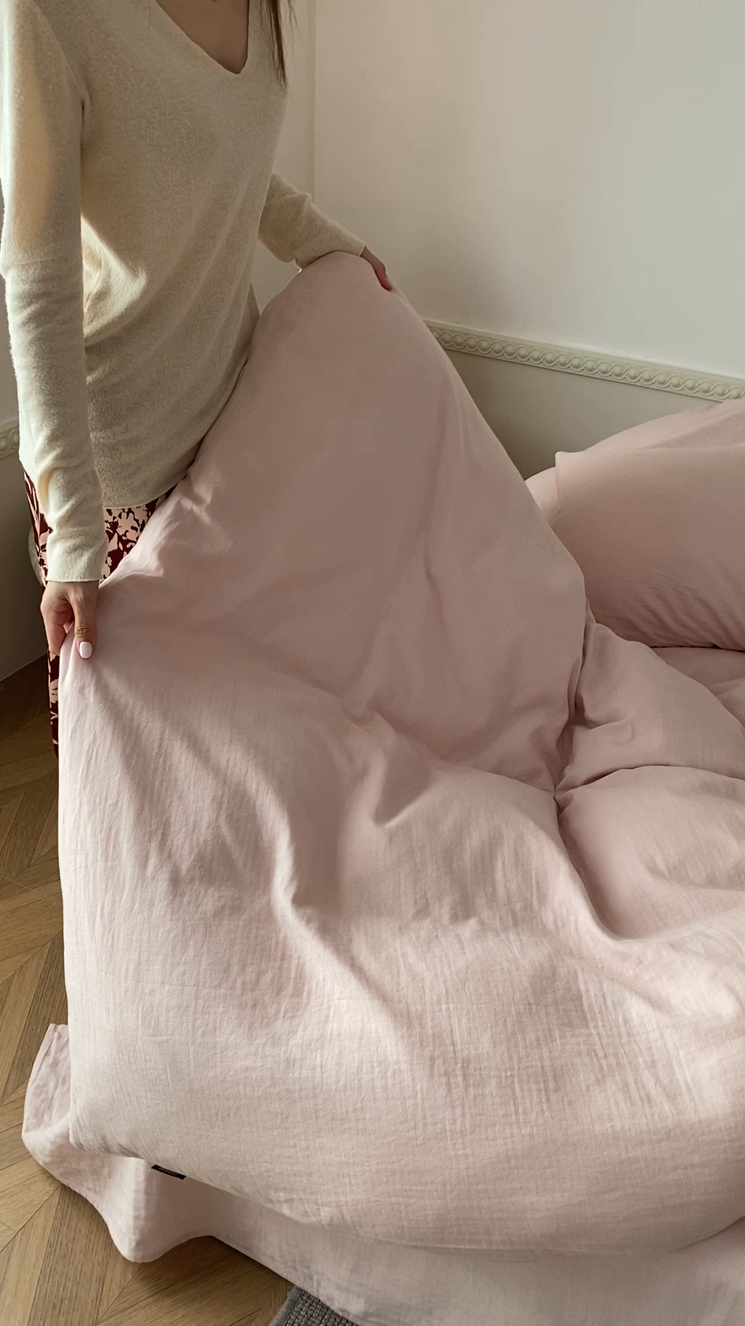 91家纺网 家纺一手货源 找家纺 玉宇阁家居 2025新款双层纱皱皱纱全棉纯棉四件套 全棉双层纱皱皱纱-珐琅