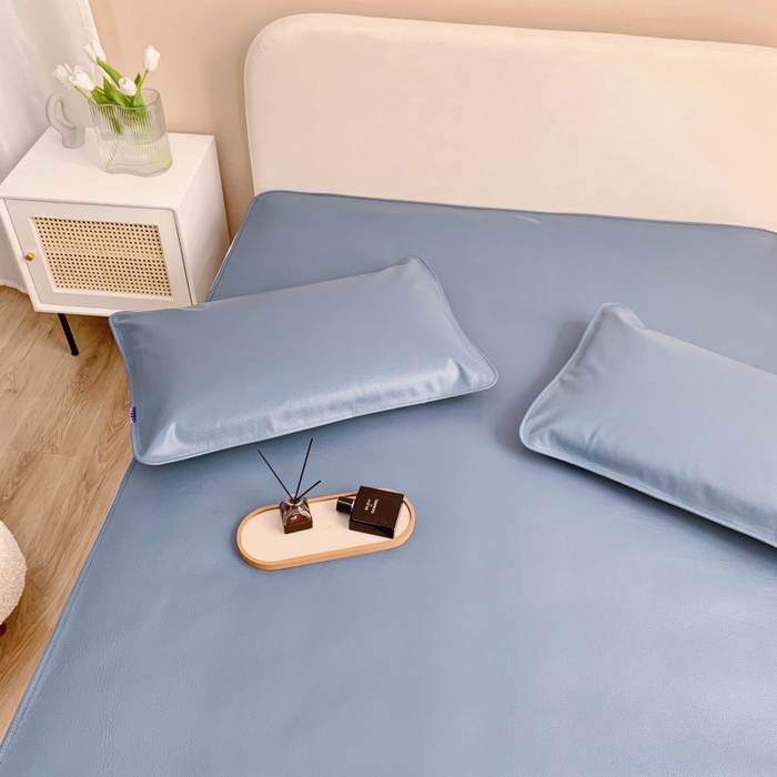 91家纺网 家纺一手货源 找家纺 四川牛皮席 2025新款头层牛皮席席子凉席 碧海蓝