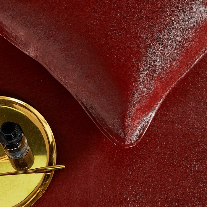 91家纺网 家纺一手货源 找家纺 四川牛皮席 2025新款头层牛皮席席子凉席 红棕色