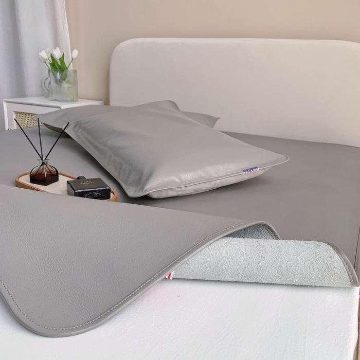 91家纺网 家纺一手货源 找家纺 四川牛皮席 2025新款头层牛皮席席子凉席 洋气灰