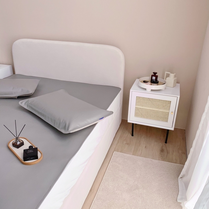 91家纺网 家纺一手货源 找家纺 四川牛皮席 2025新款头层牛皮席席子凉席 洋气灰